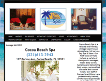 Tablet Screenshot of cocoabeachspa.com